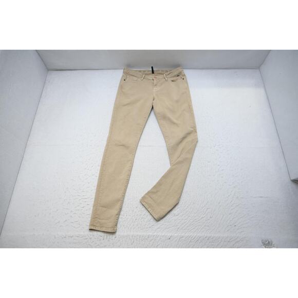 Lacoste Earnest Sewn Harlan Cigarette Leg Stretch Jeans Beige Womens Sz 29 x 32 - Picture 2 of 7